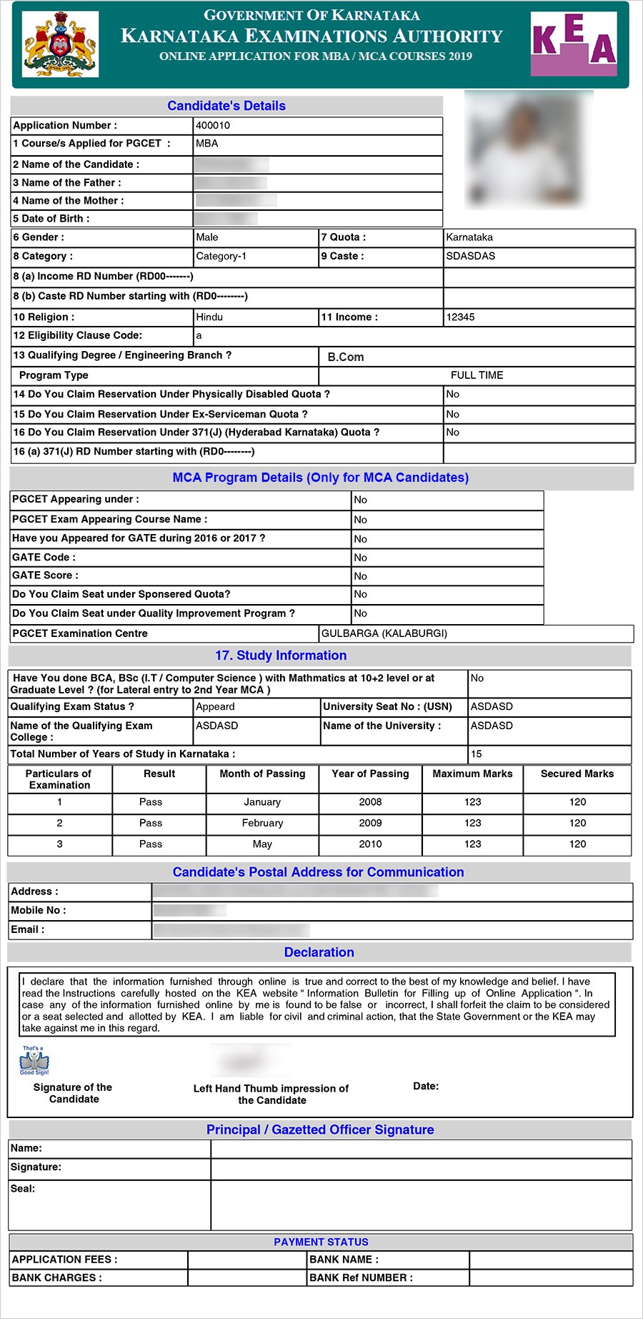 Karnataka Cet Application Form 2023 Printable Forms Free Online